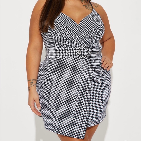 👗💕💐Timeless! Unforgettable! Classic! Houndstooth/Tweed Mini Dress - Picture 1 of 3